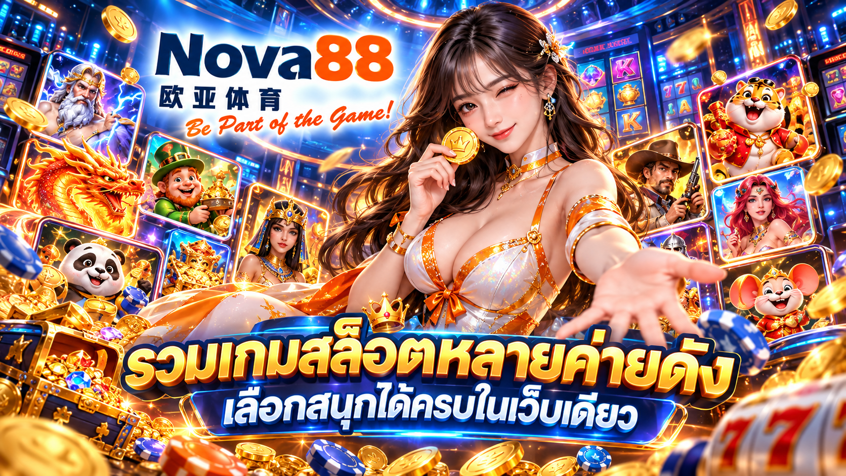 NOVA88 รวมเกมสล็อตหลายค่ายดัง เลือกสนุกได้ครบในเว็บเดียว​