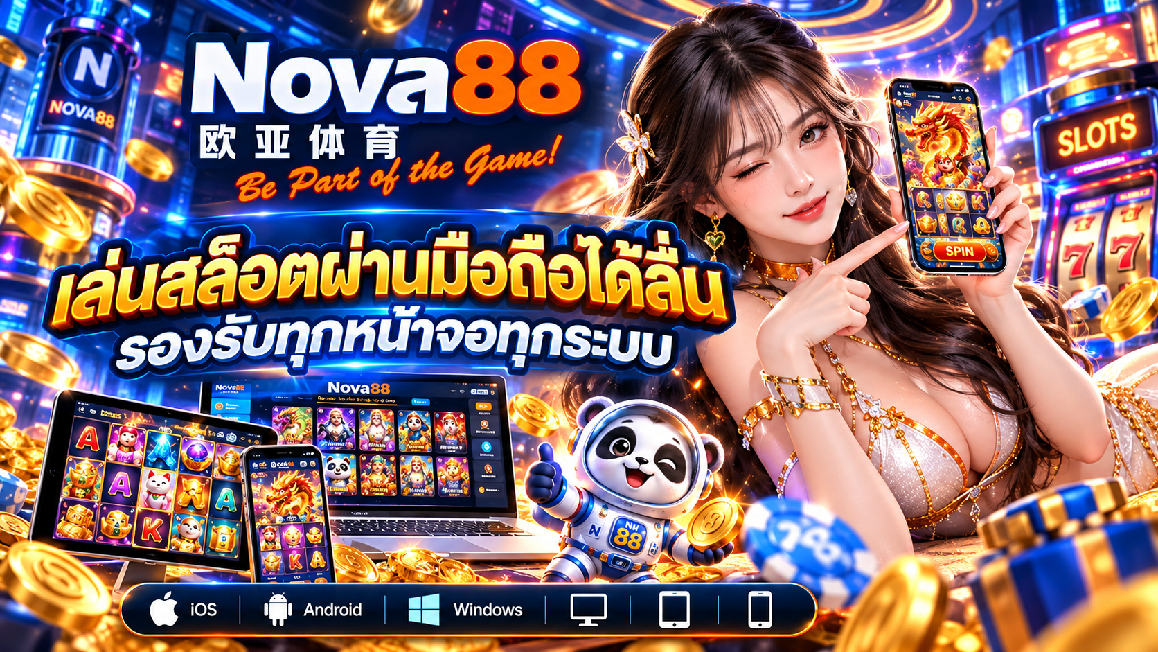 NOVA88 เล่นสล็อตผ่านมือถือได้ลื่น รองรับทุกหน้าจอทุกระบบ​